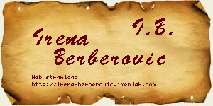 Irena Berberović vizit kartica